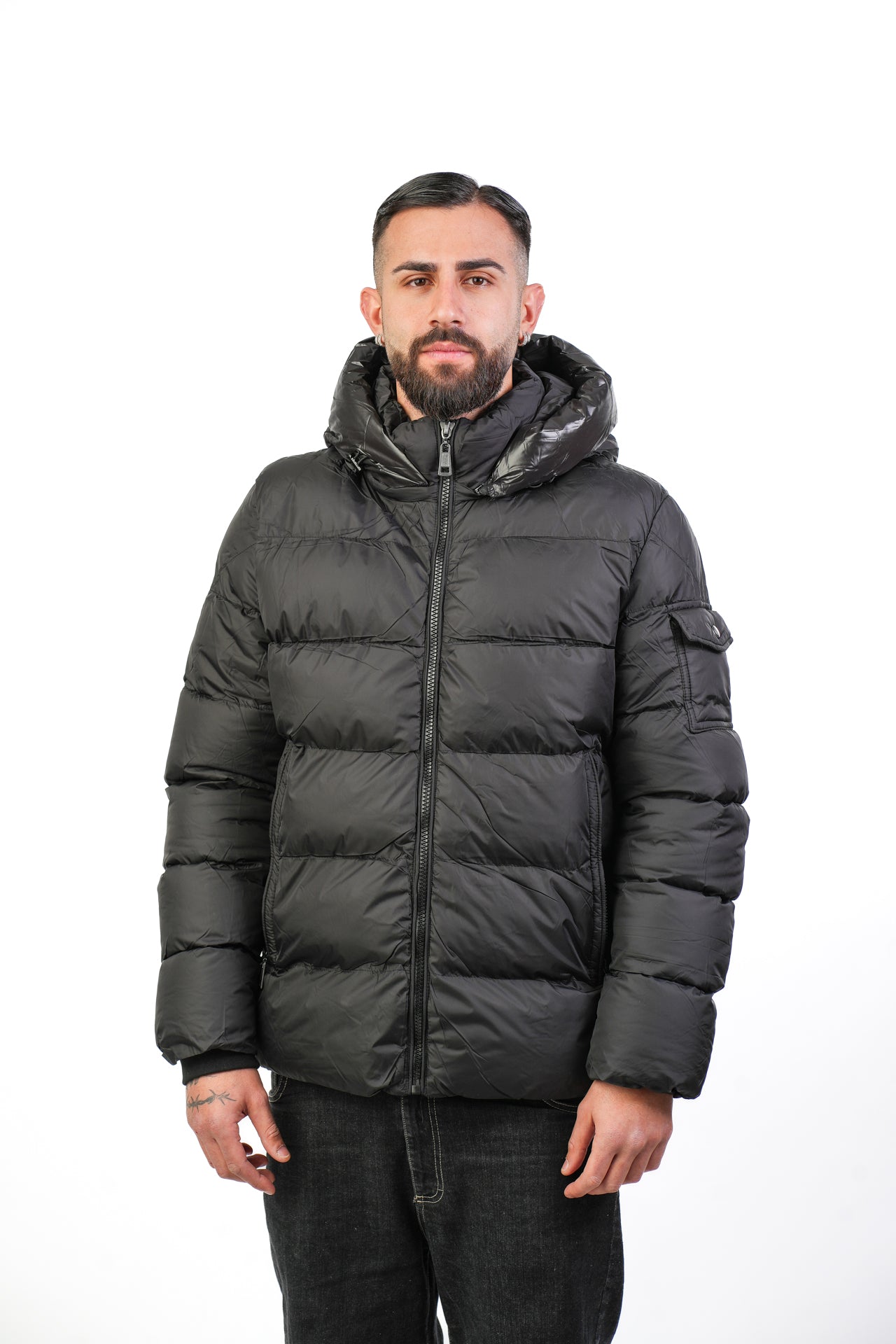 Bomber Puffer Corto Nero