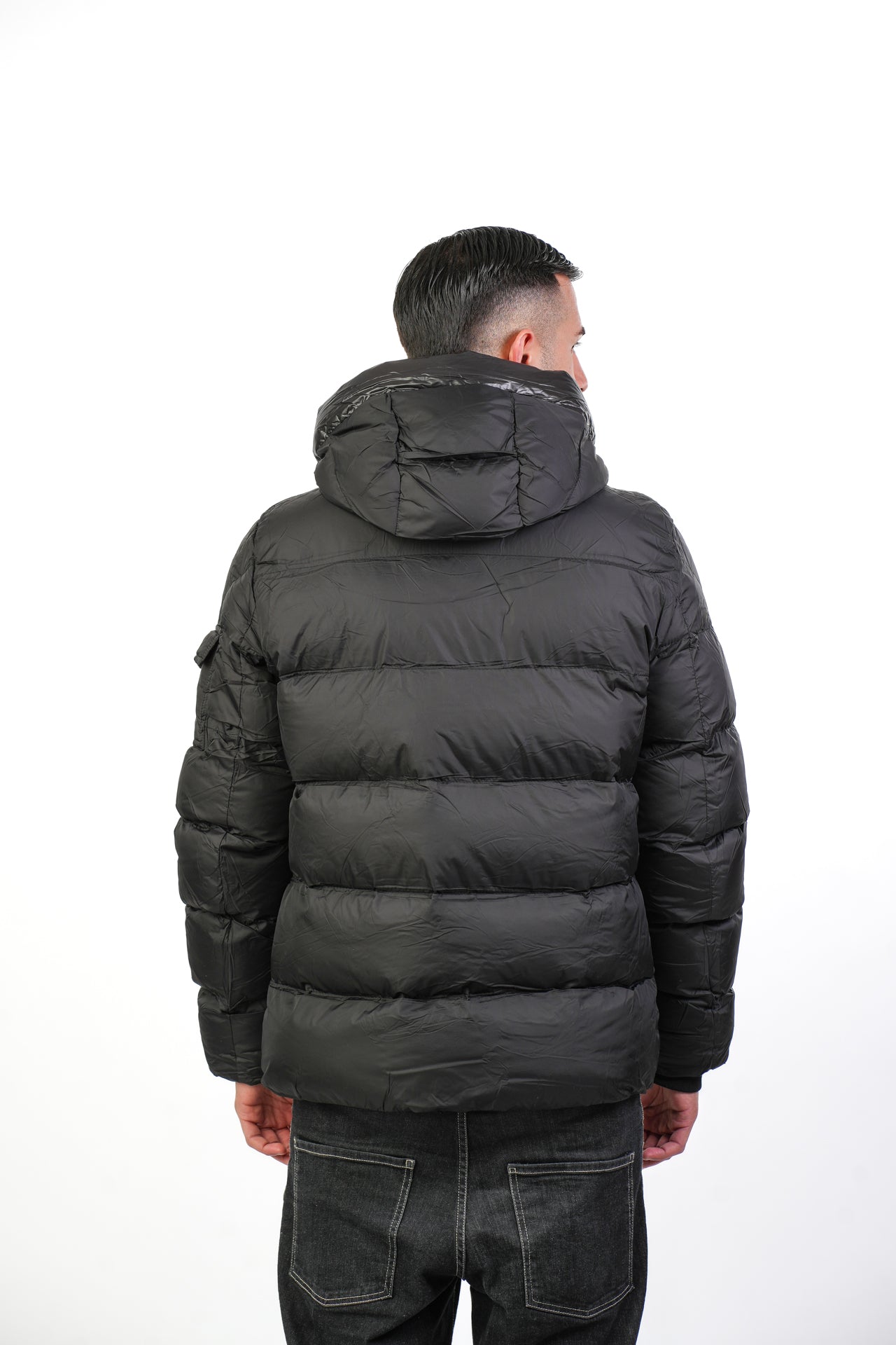 Bomber Puffer Corto Nero