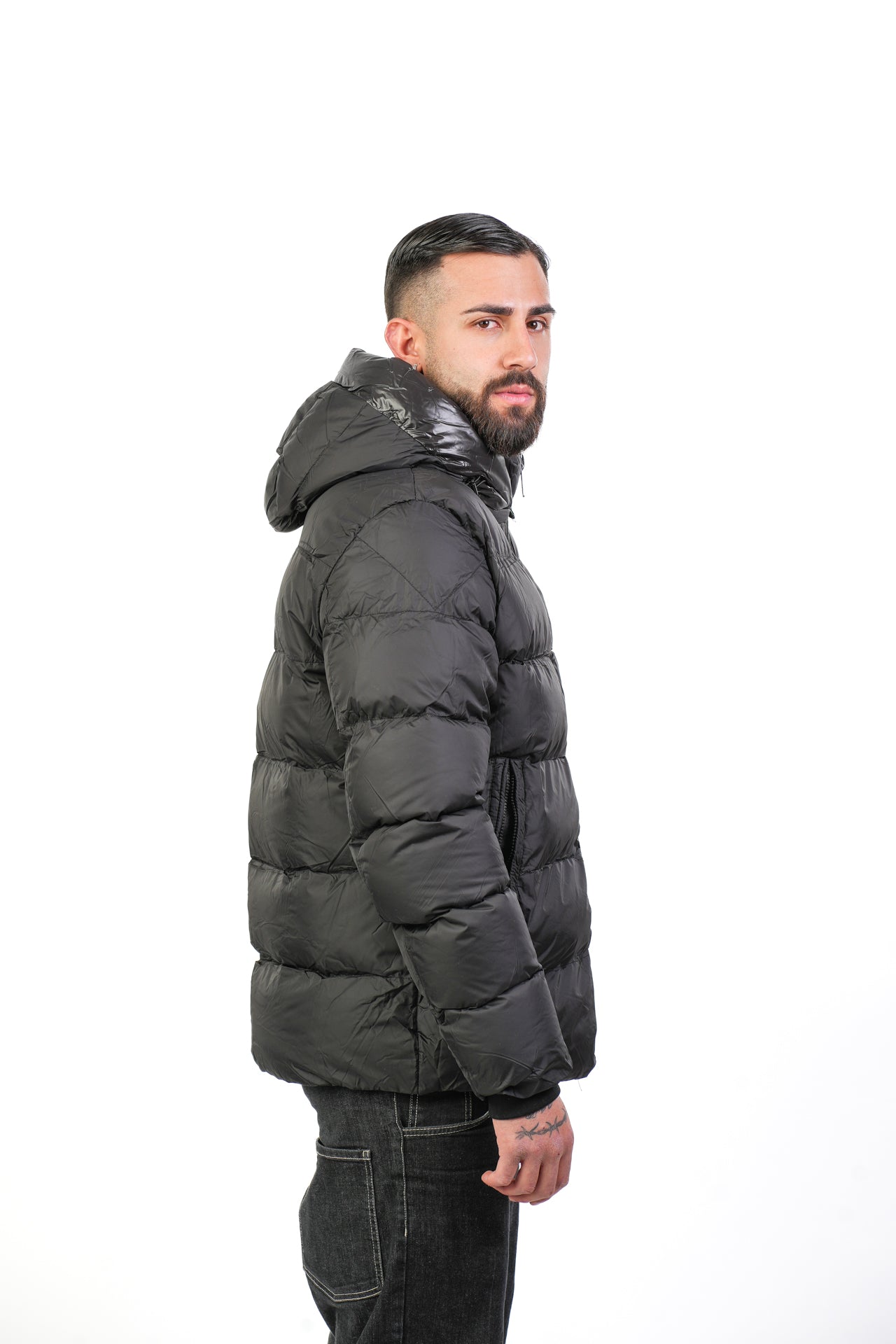 Bomber Puffer Corto Nero