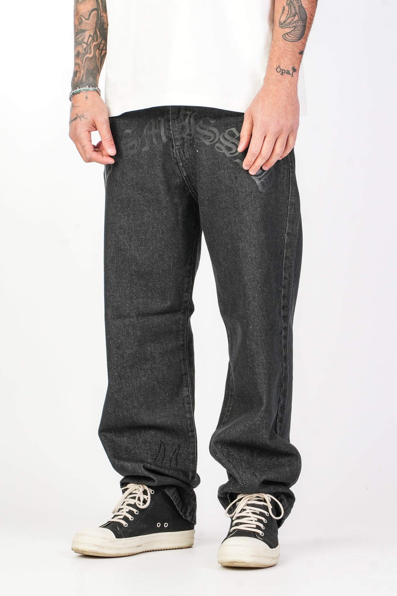 Baggy Jeans Flame Strass