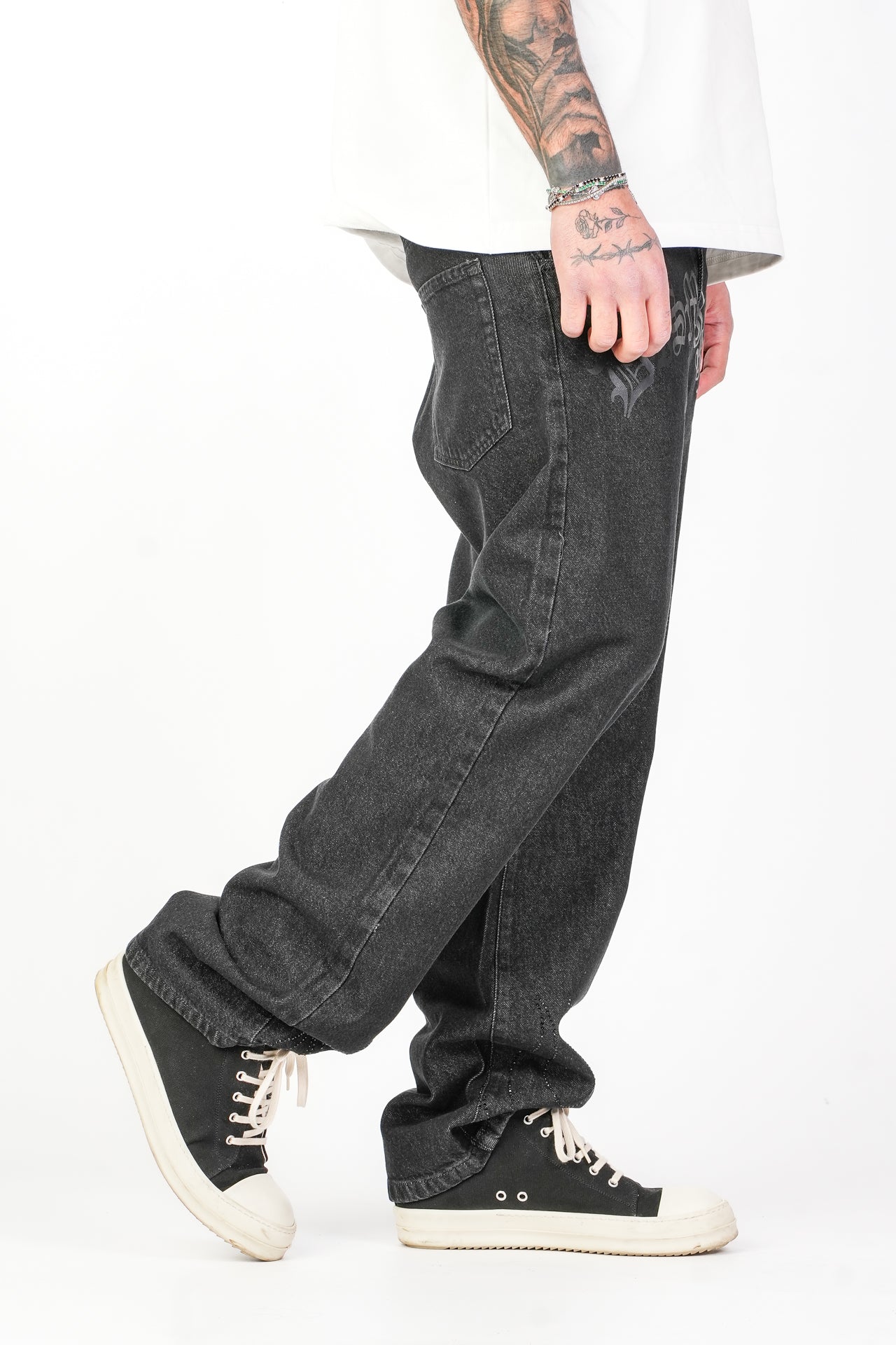 Baggy Jeans Flame Strass