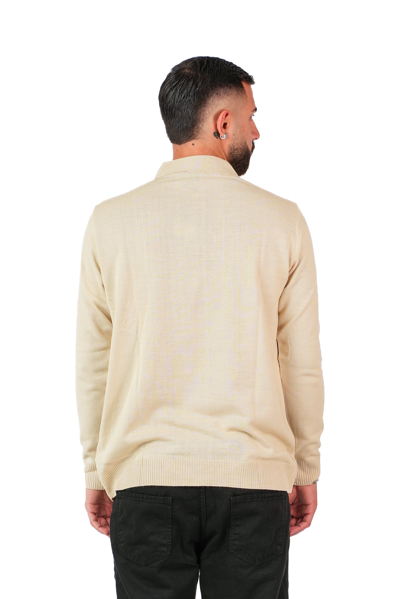 Polo Manica Lunga Beige