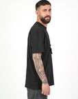 T-Shirt Doppio Collo Nera