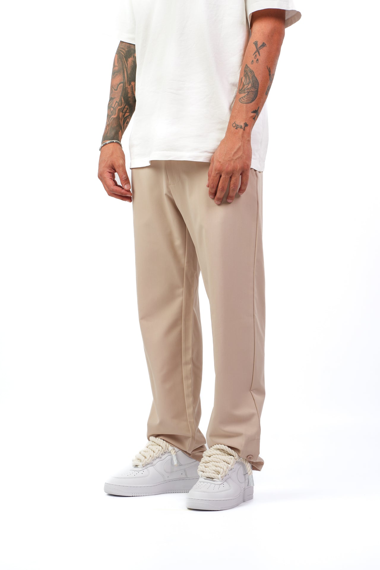 Pantalone Buttons Beige