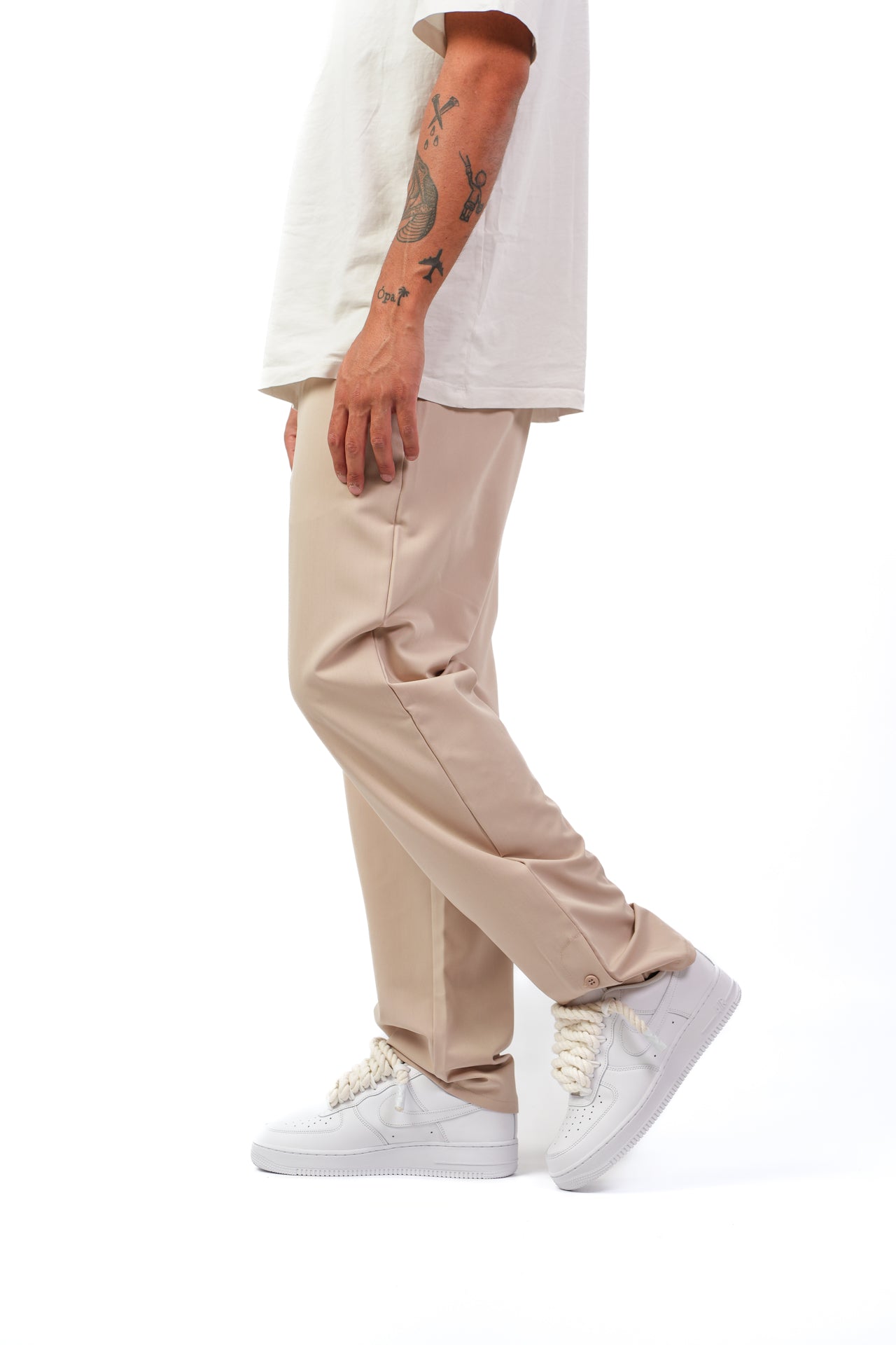 Pantalone Buttons Beige