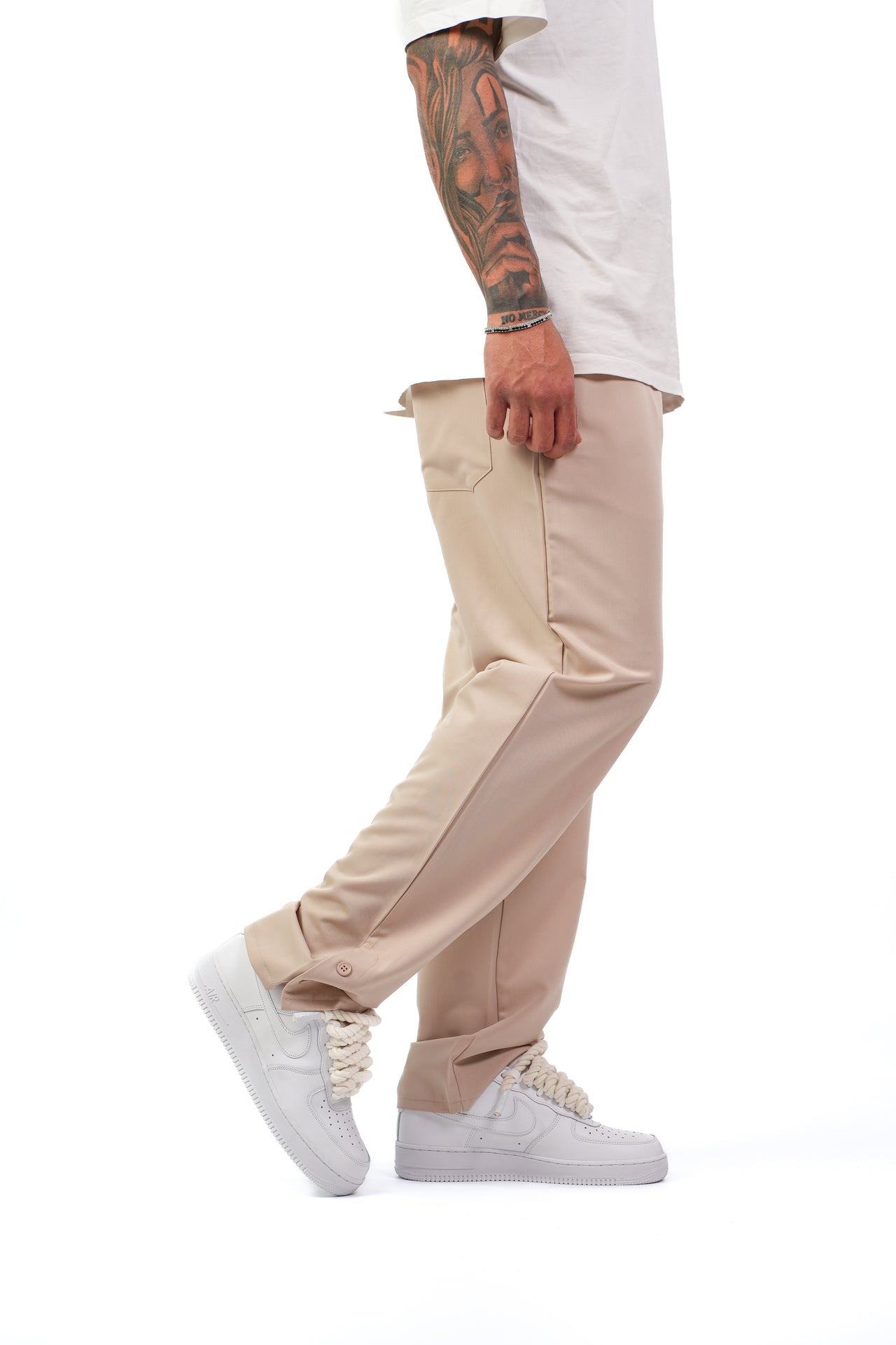 Pantalone Buttons Beige