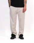 Pantalone Fondo Largo Con Spacchetto Beige