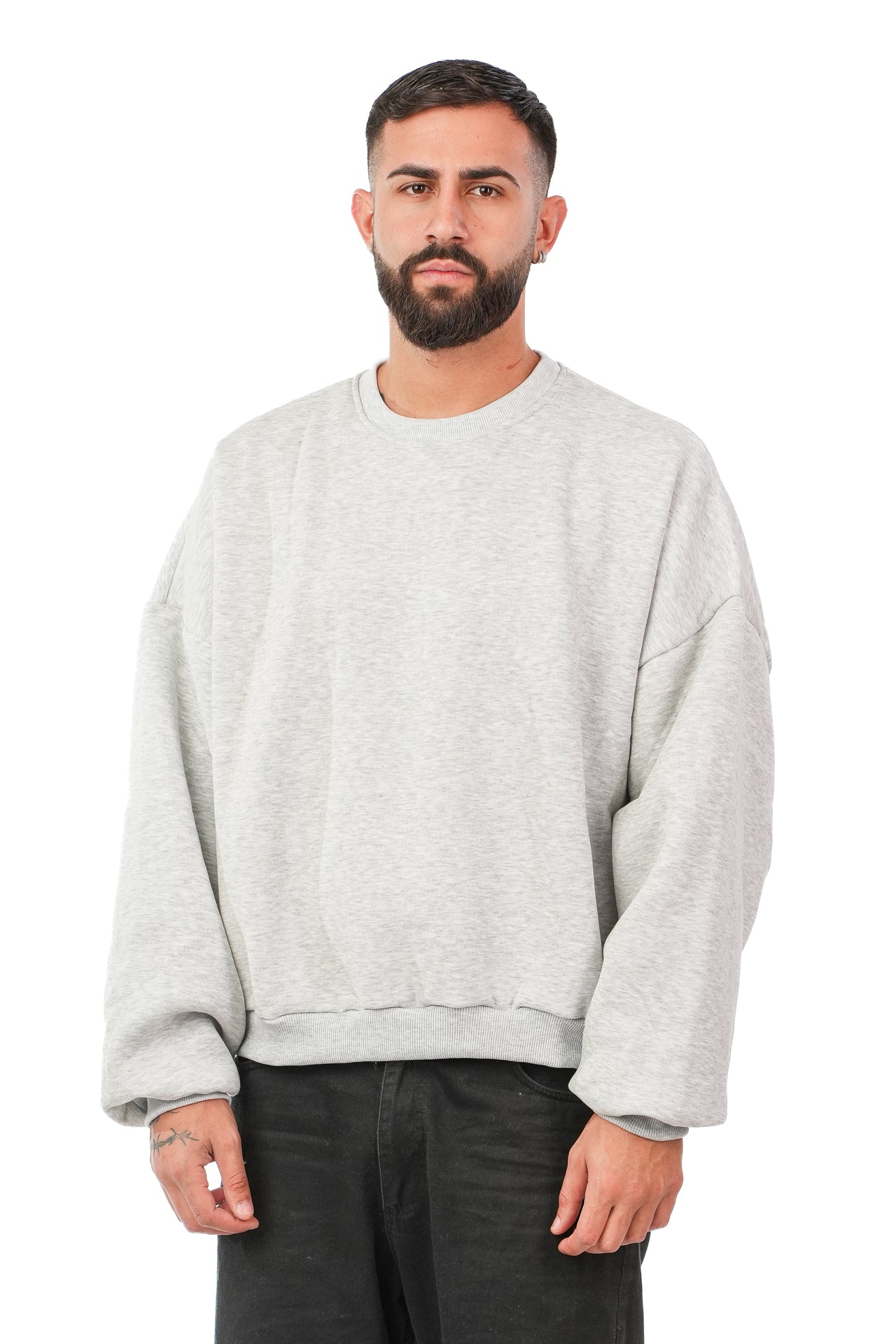 Felpa Crewneck Grigio Chiaro