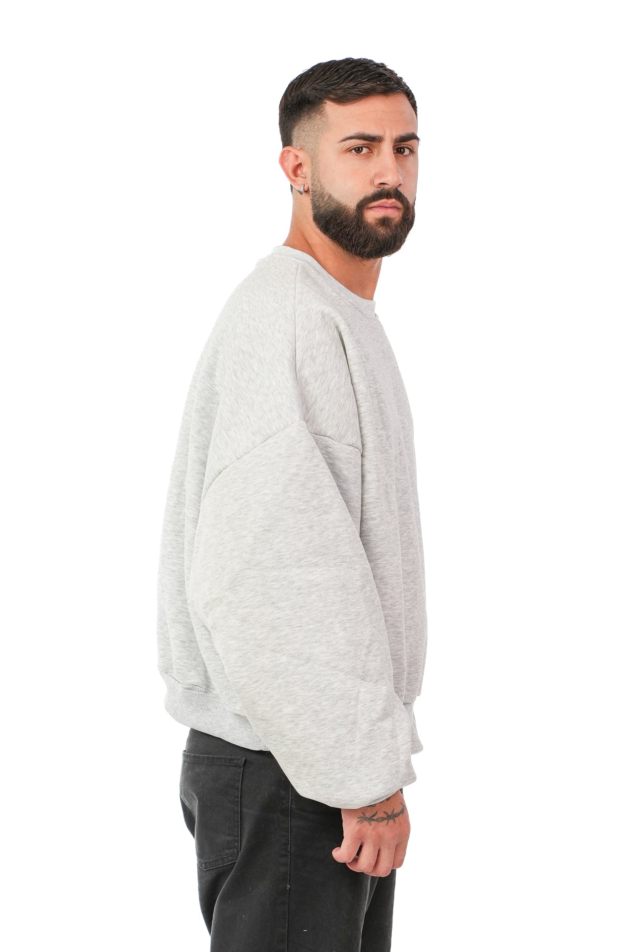 Felpa Crewneck Grigio Chiaro