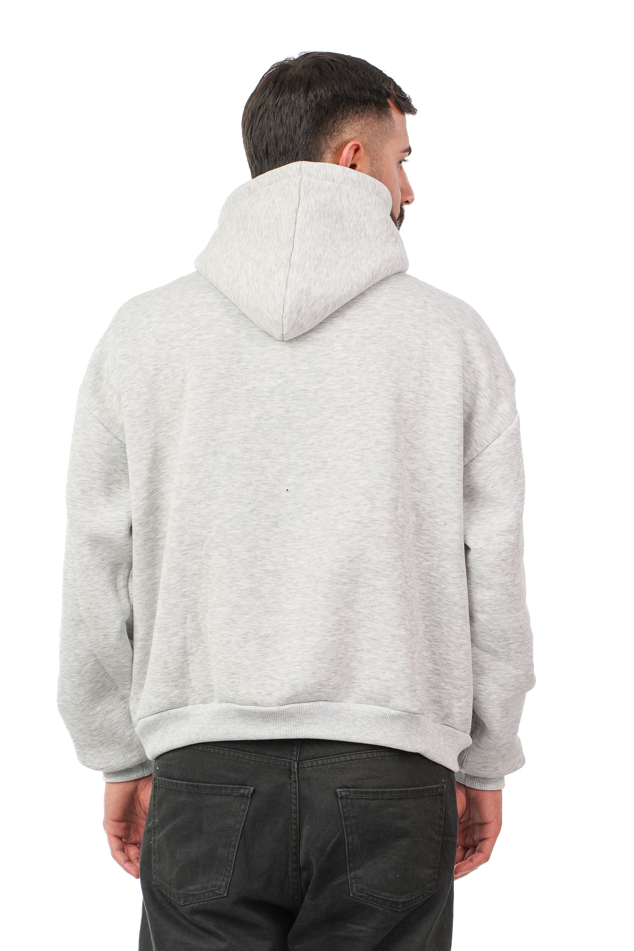 Hoodie Ricamata PD Grigio Chiaro