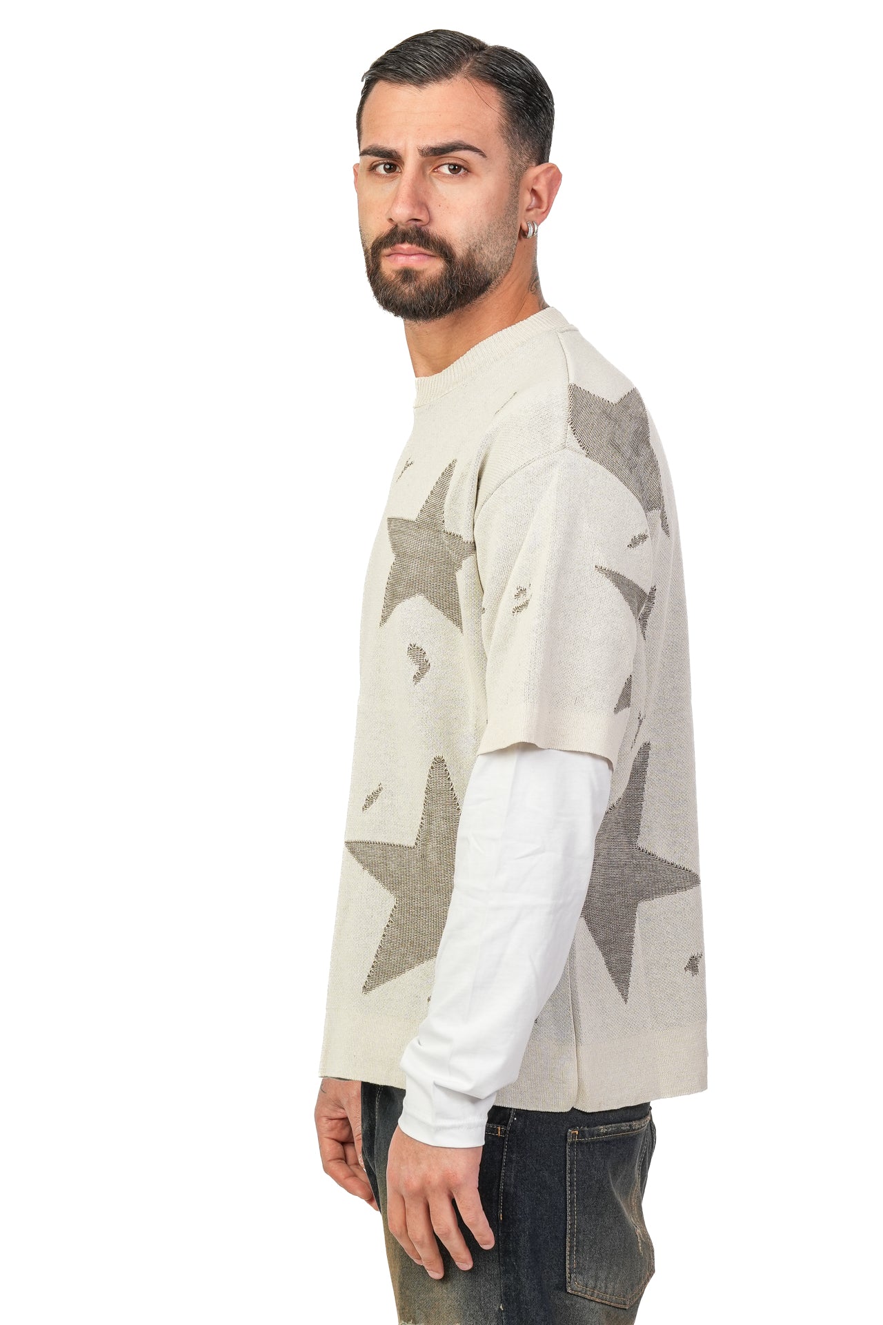 Maglia Double Star Beige